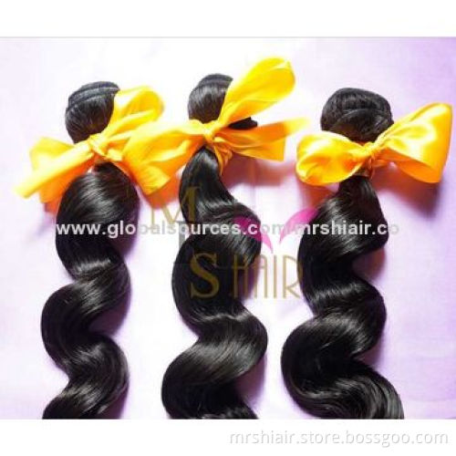 New Arrival Products 6A Queen Hair Brazilian More Wavy Loose Curl Virgin Hair Weave, No Tangle 12"-2